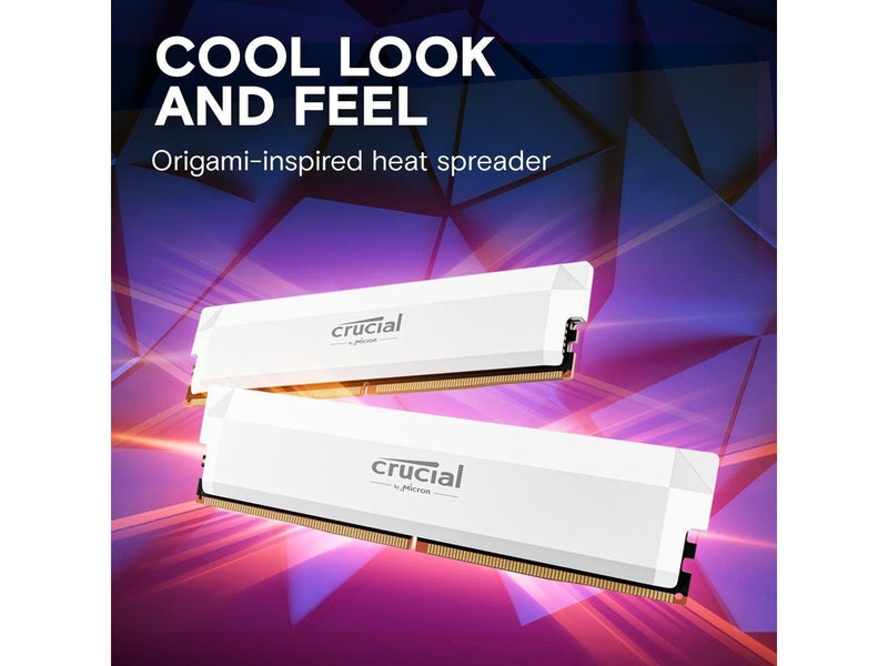 Crucial PRO Overclocking DDR5-6000 - 64GB - CL40 - Dual Channel (2 pcs) - AMD EXPO & Intel XMP - Weiß