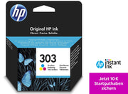 HP Original 303 Druckerpatrone cyan, magenta, gelb 165 Seiten 4ml (T6N01AE)