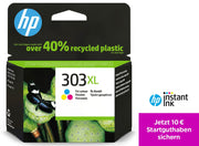 HP Original 303XL Druckerpatrone cyan, magenta, gelb 415 Seiten 10ml (T6N03AE)