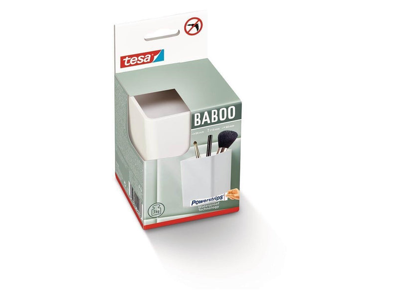 tesa BABOO White Plastic Bathroom Organizer