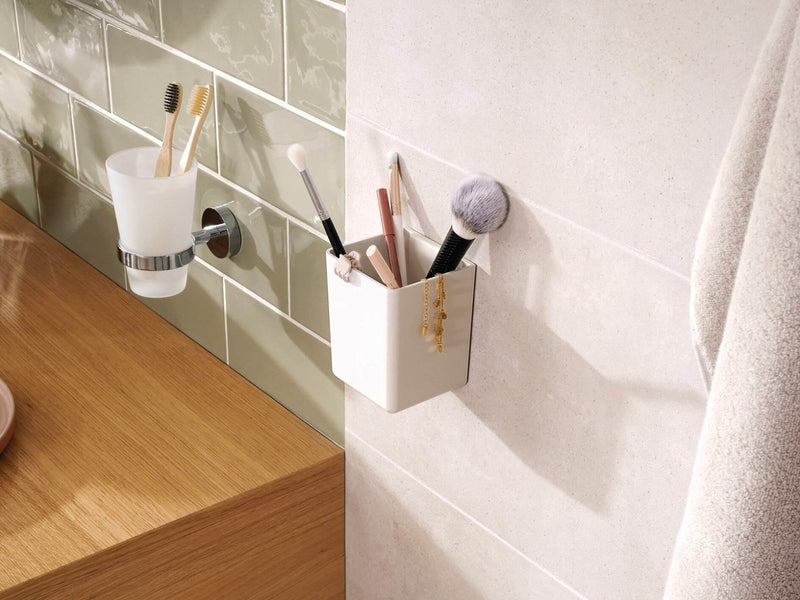 tesa BABOO White Plastic Bathroom Organizer