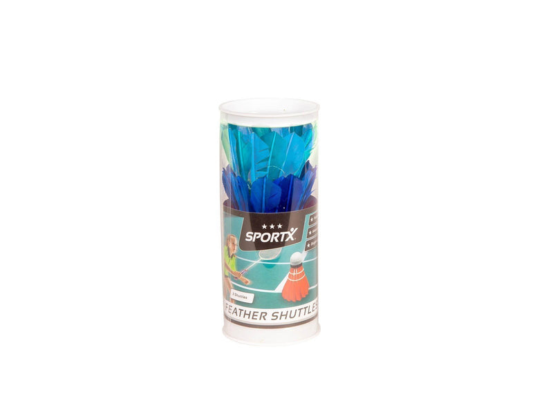SportX Shuttle Feathers Colored in Tube 3 pcs.