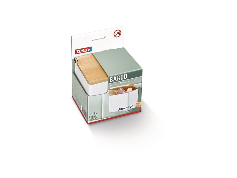 tesa BABOO White Plastic Bathroom Organizer