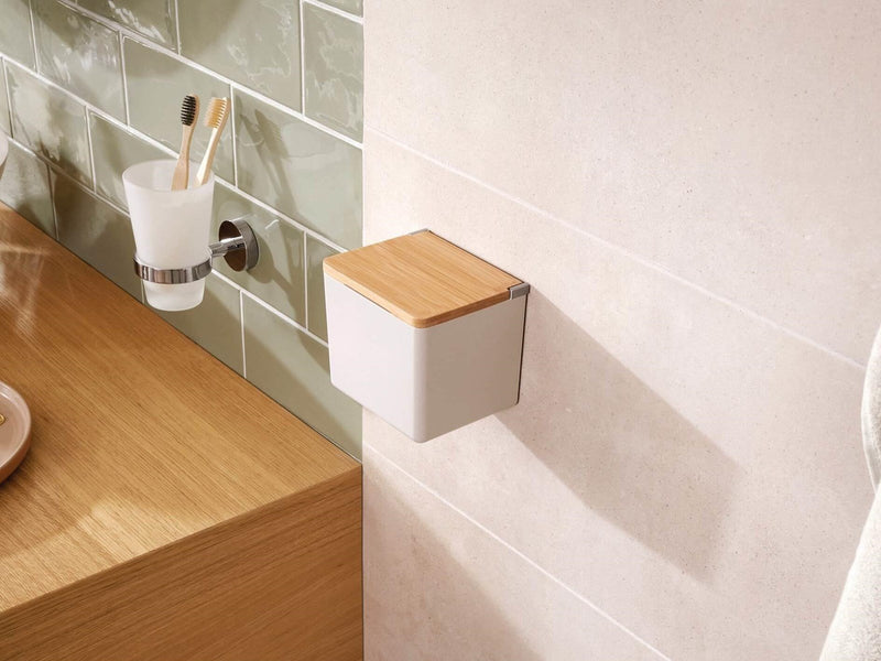 tesa BABOO White Plastic Bathroom Organizer