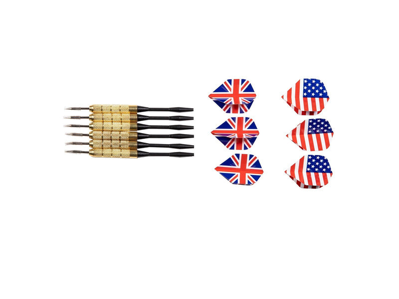 SportX Dartboard Flocked with 6 Darts
