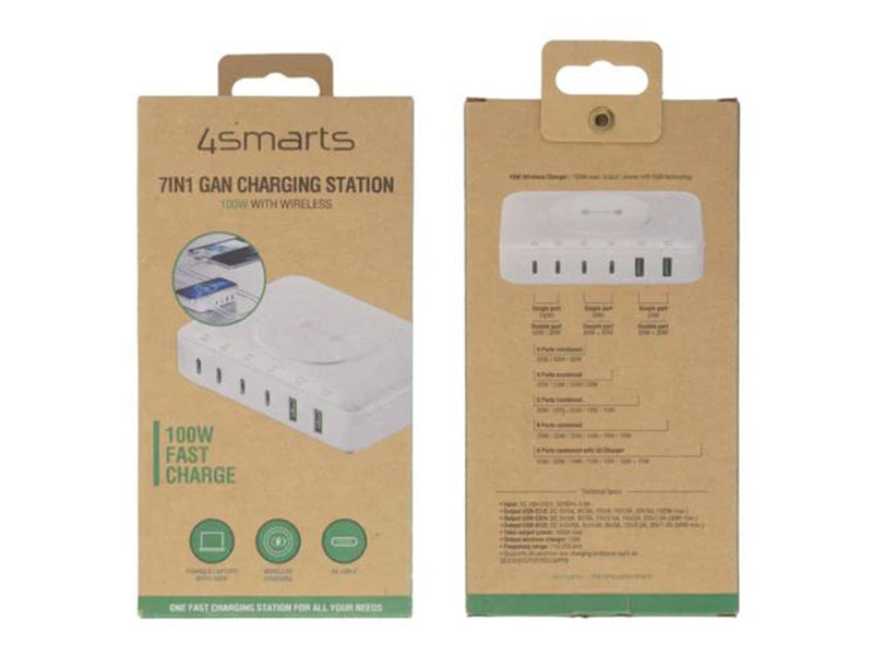 4smarts charging station - 7 in 1 - USB 24 pin USB-C - 100 Watt