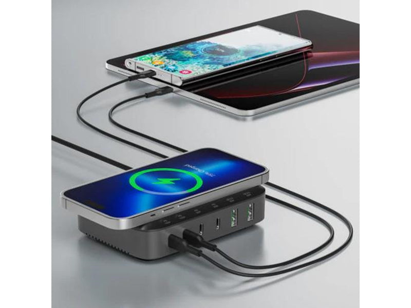 4smarts charging station - 7 in 1 - USB 24 pin USB-C - 100 Watt