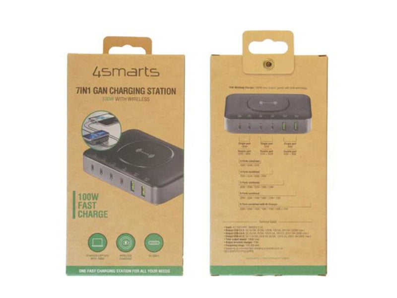 4smarts charging station - 7 in 1 - USB 24 pin USB-C - 100 Watt