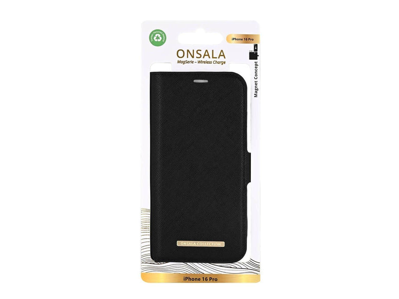 ONSALA Wallet Eco MagSeries for iPhone 16 Pro - Black