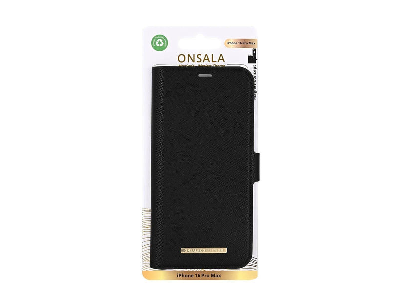 ONSALA Wallet Eco MagSeries for iPhone 15 Pro Max - Black
