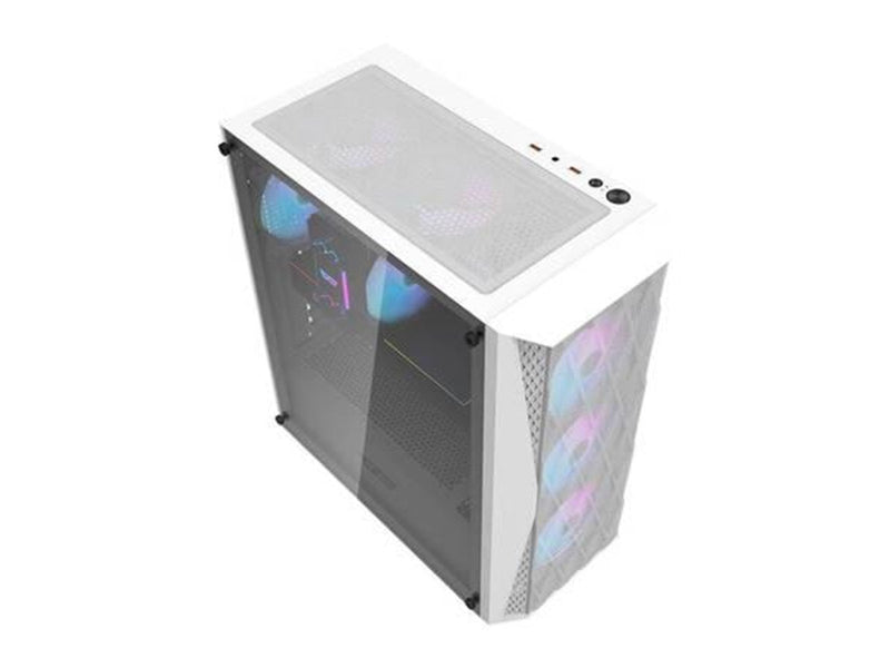 Darkflash Computer Case DK352 Mesh (White) - Gehäuse - Miditower - Weiß