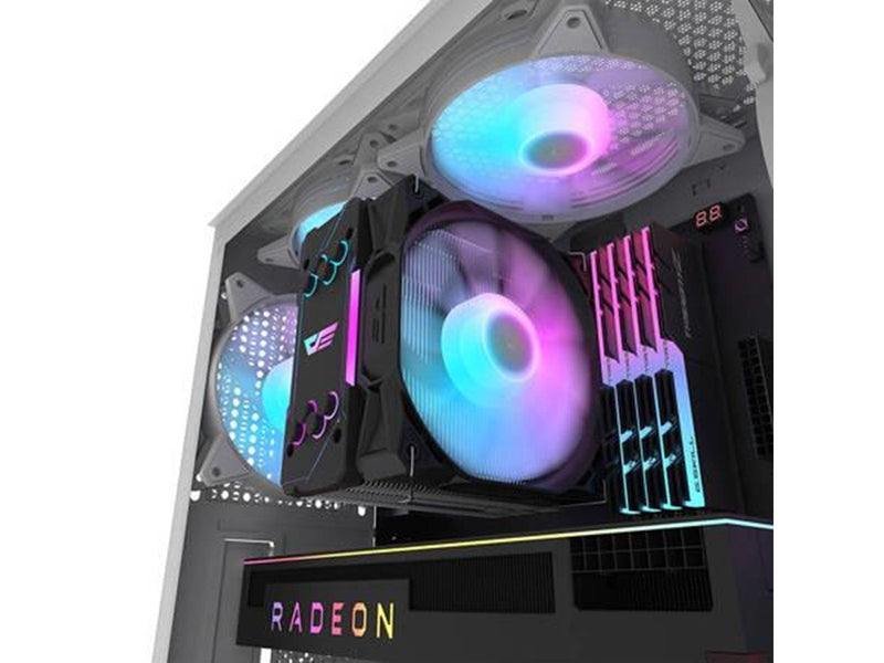 Darkflash Computer Case DK352 Mesh (White) - Gehäuse - Miditower - Weiß