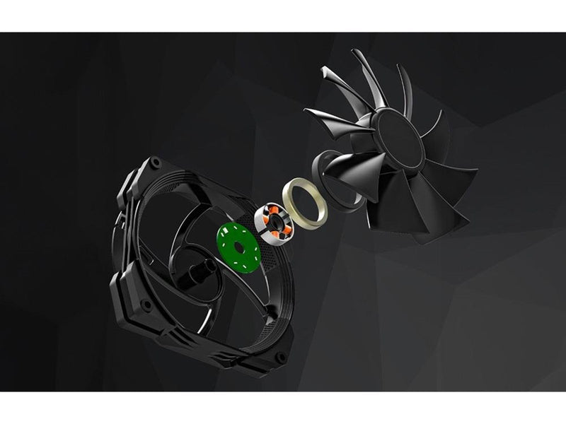Darkflash S200 Computer Fan (Black) - Gehäuselüfter - 120mm - Schwarz - 32 dBA
