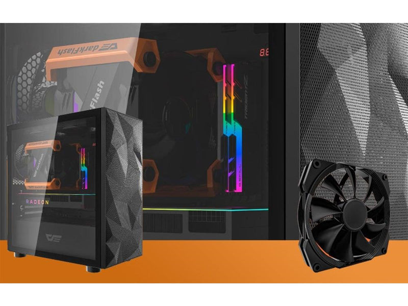 Darkflash S200 Computer Fan (Black) - Gehäuselüfter - 120mm - Schwarz - 32 dBA