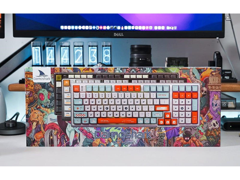 Darmoshark K7 PRO EF Switch Wireless Gaming Keyboard (White) - Gaming Tastaturen - Englisch - US - Weiss