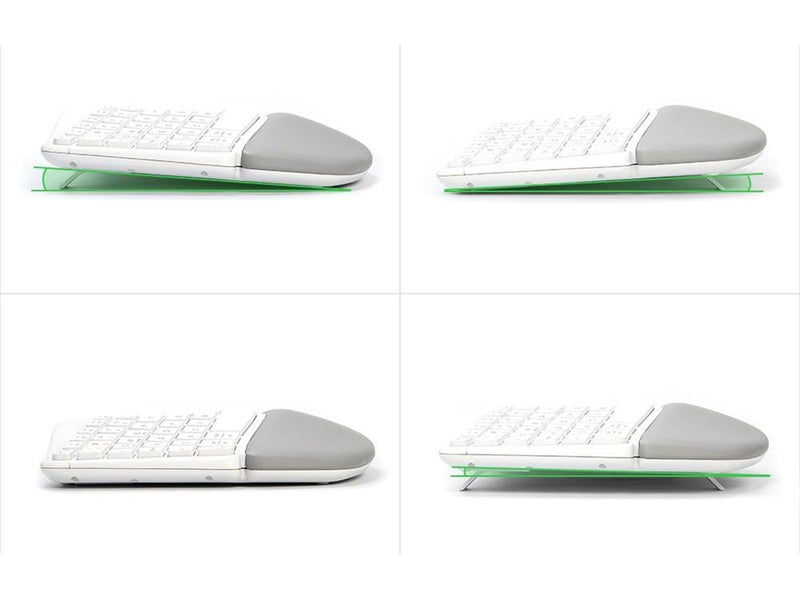 DeLUX Wireless Ergonomic Keyboard GM901D BT+2.4G (White) - Ergonomische Tastatur - Englisch - US - Weiss
