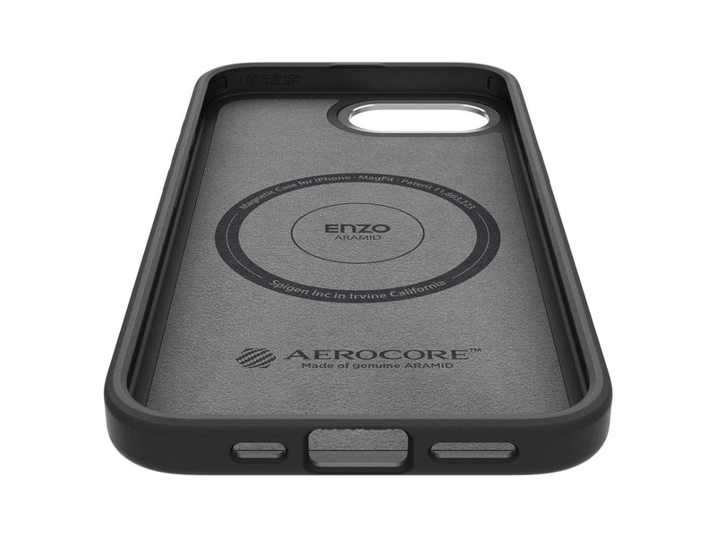 Spigen Enzo Aramid MagSafe - Matte Black - iPhone 16e