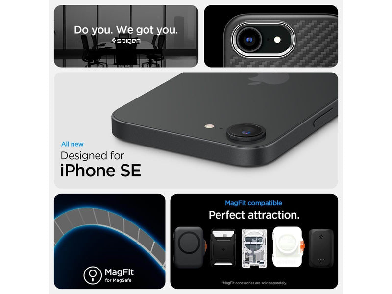 Spigen Enzo Aramid MagSafe - Matte Black - iPhone 16e