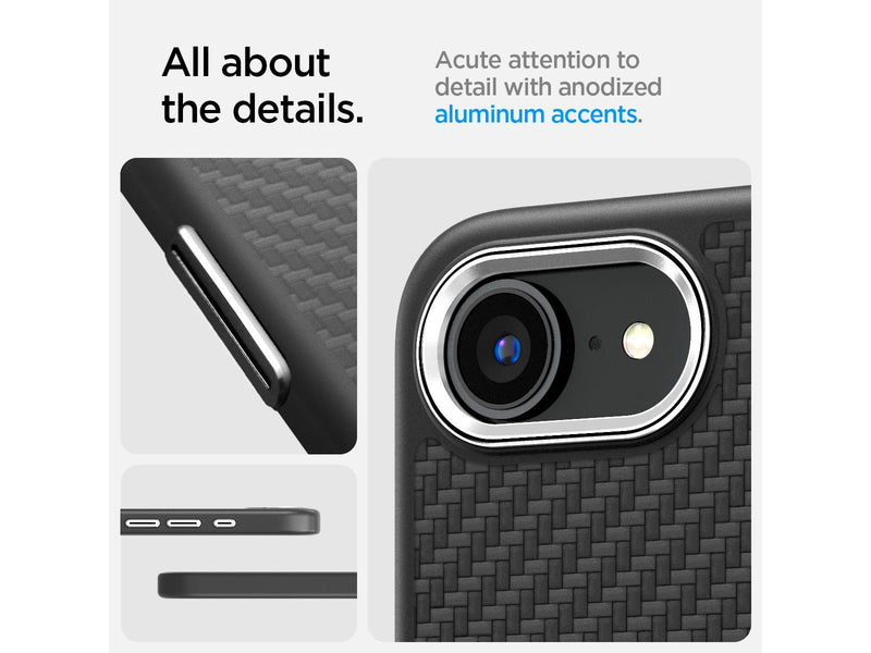 Spigen Enzo Aramid MagSafe - Matte Black - iPhone 16e