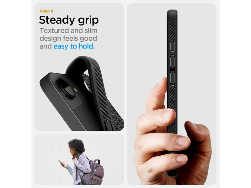 Spigen Liquid Air MagSafe - Matte Black - iPhone 16e