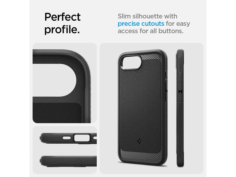Spigen Rugged Armor MagSafe - Matte Black - iPhone 16e