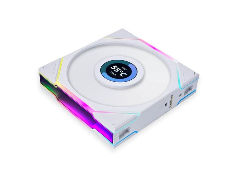 Lian Li UNI FAN TL LCD 120 (3-pack) - Gehäuselüfter - 120mm - Weiß mit RGB-Beleuchtung - 27 dBA