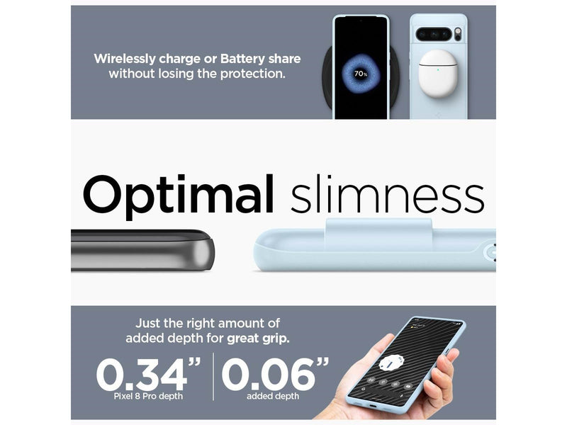 Spigen Thin Fit - mute blue - Google Pixel 8 Pro