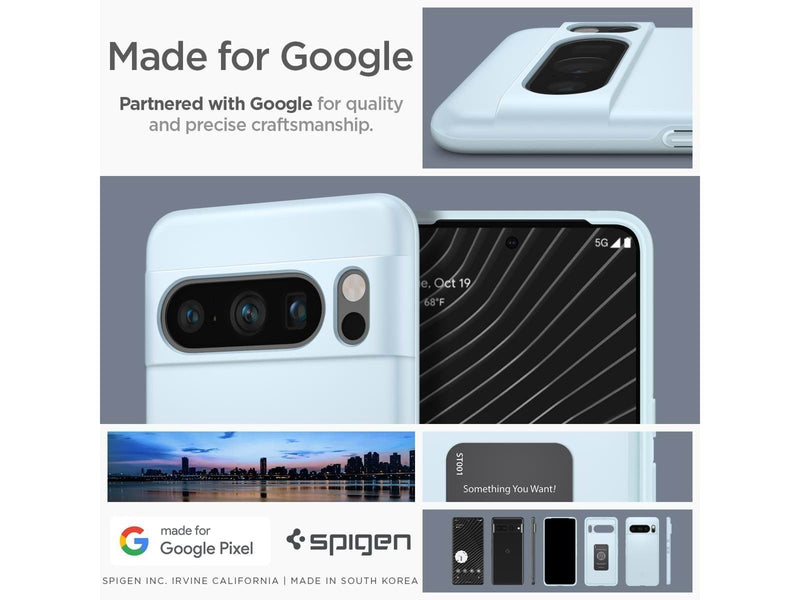 Spigen Thin Fit - mute blue - Google Pixel 8 Pro