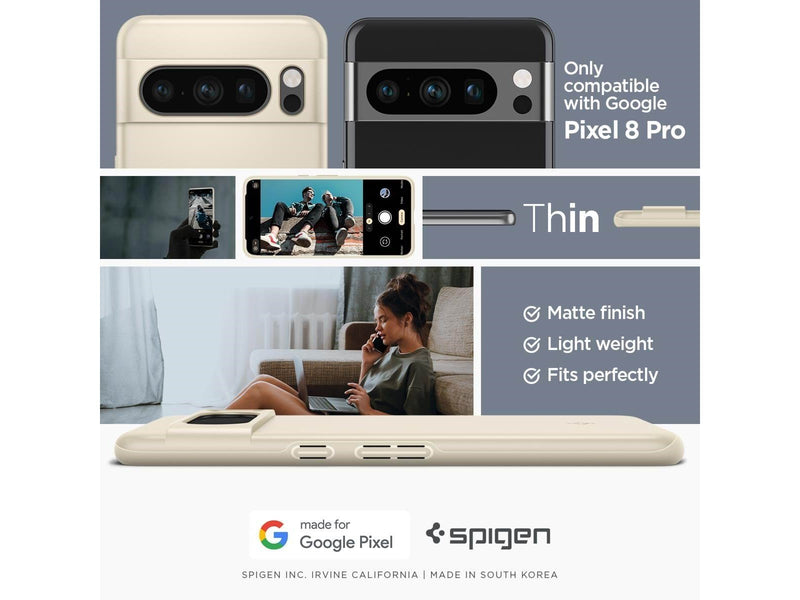 Spigen Thin Fit - mute beige - Google Pixel 8 Pro