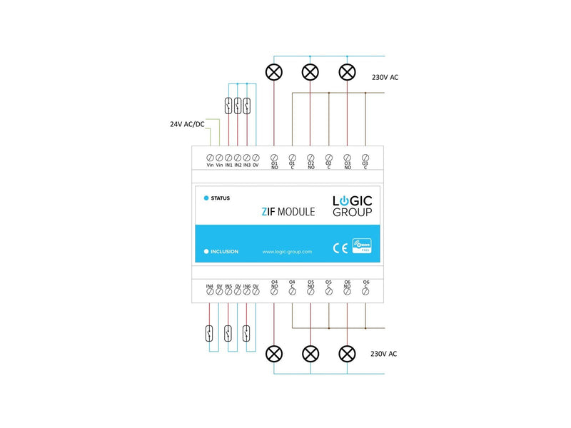 Logic Group ZIF5029 Z-Wave DIN-Rail Smart Module for Utility Meters