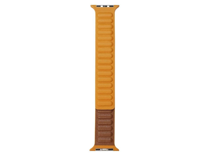 Lippa Apple Watch Magnetic Leather Strap 42/44/45/49 - Yellow / Brown