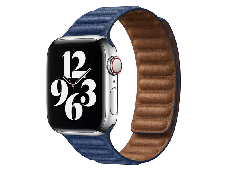 Lippa Apple Watch Magnetic leather strap 38/40/41 - Navy Blue / Brown