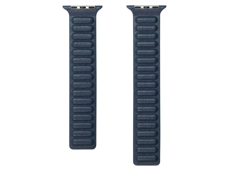 Lippa Apple Watch Magnetic leather strap 38/40/41 - Navy Blue / Brown