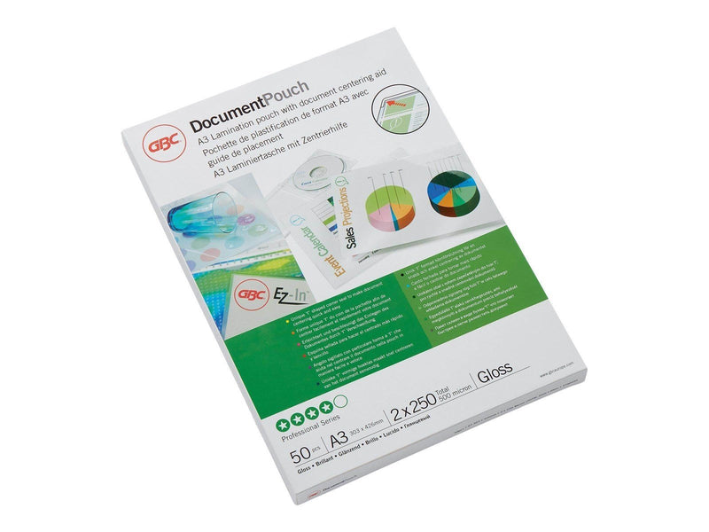 GBC Document Laminating Pouch - 50-pack - glossy - A3 - lamination pouches