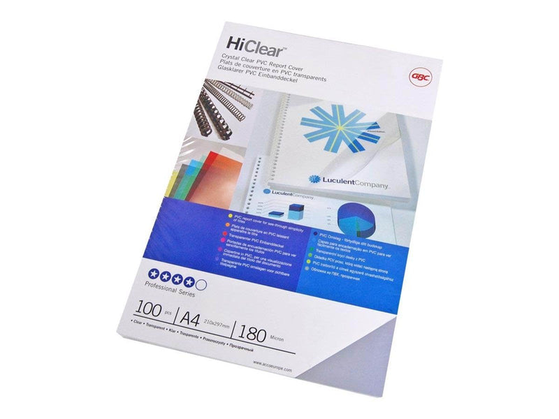 GBC HiClear™ Deckblatt A4 250 Mikron Farblos - PVC Binding Cover
