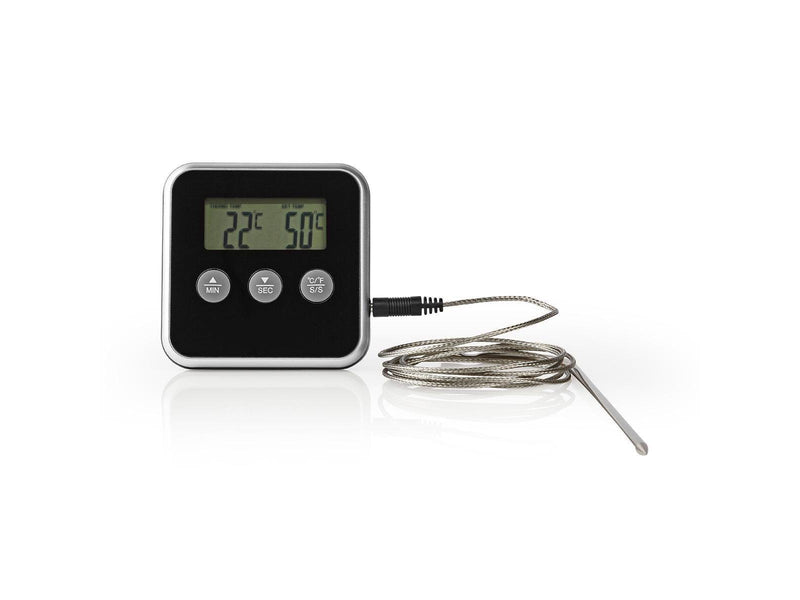 Nedis KATH105BK - meat thermometer/kitchen timer