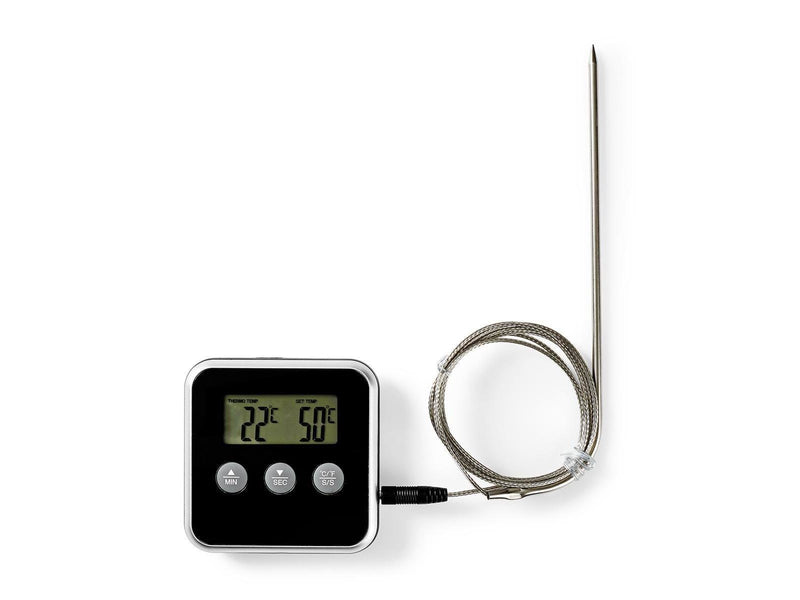 Nedis KATH105BK - meat thermometer/kitchen timer