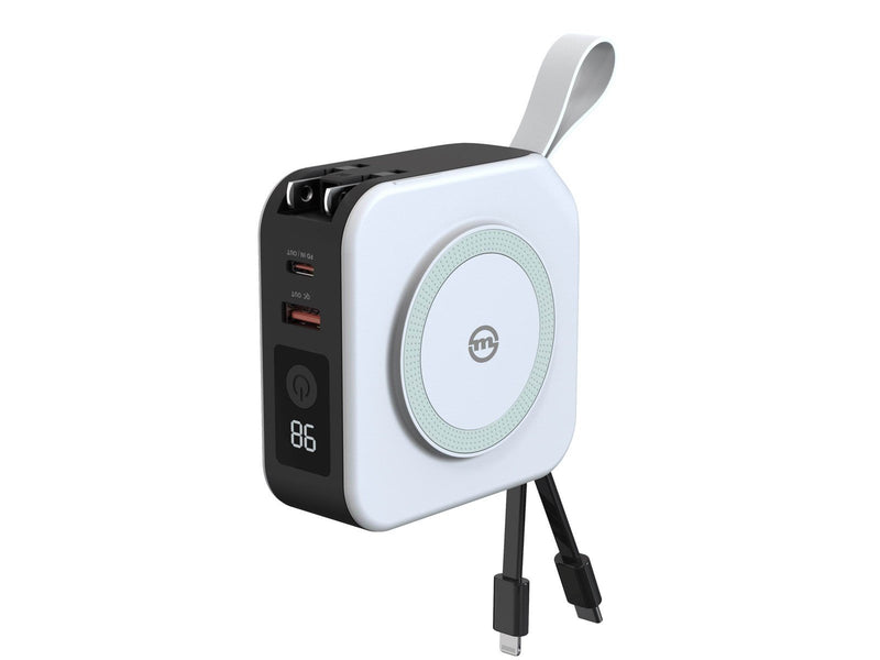 Mobile Origin Powerbank 10 000mAh and Travel Charger - Lightning and USB-C cable - white Powerbank (Akku) - Weiß - 10000 mAh