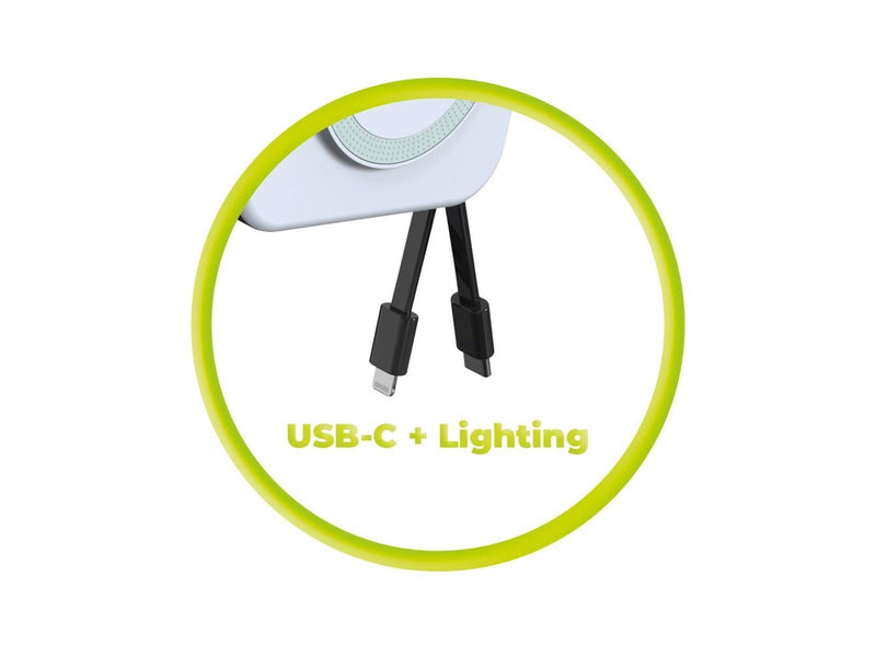 Mobile Origin Powerbank 10 000mAh and Travel Charger - Lightning and USB-C cable - white Powerbank (Akku) - Weiß - 10000 mAh