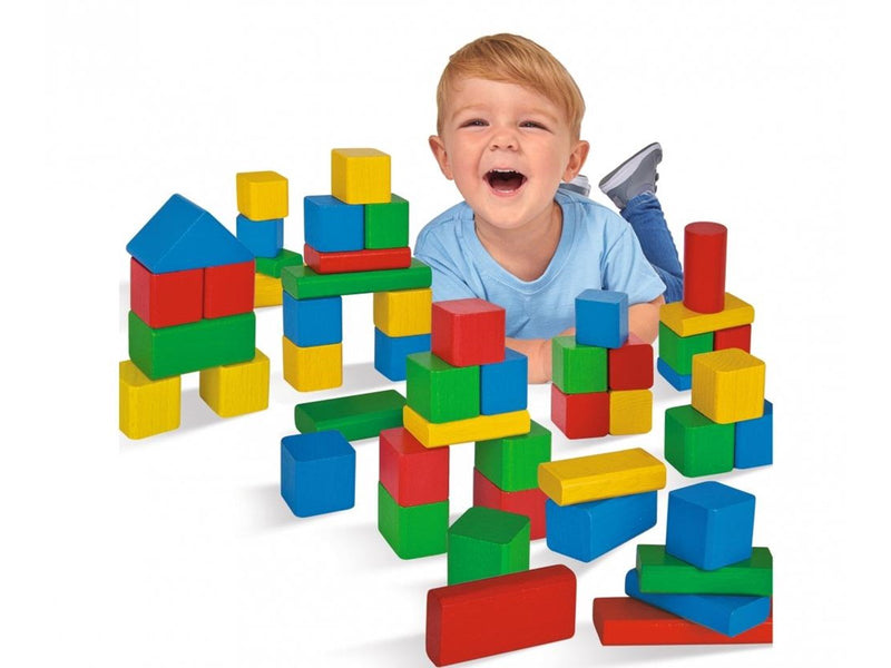 Eichhorn Wooden Blocks Colored 50 pcs.