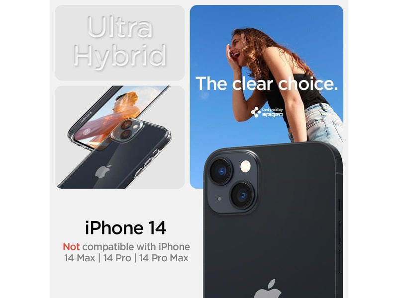 Spigen Crystal Hybrid - crystal clear - iPhone 14