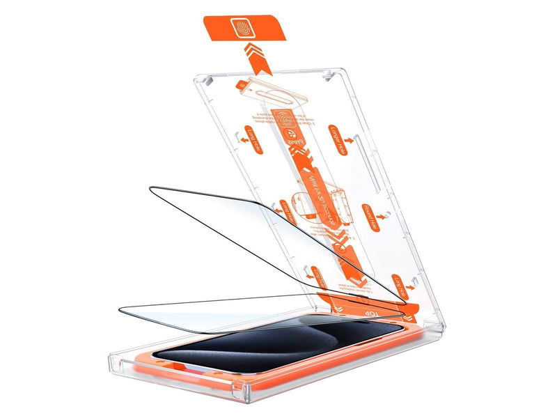 Mobile Origin Orange Screen Guard iPhone 15 Plus with easy applicator - 2 pack