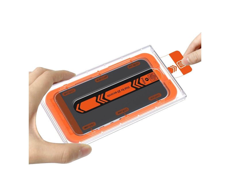 Mobile Origin Orange Screen Guard iPhone 15 Pro with easy applicator - 2 pack