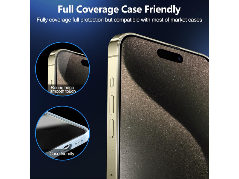 Mobile Origin Privacy Screen Guard iPhone 15 Pro with easy applicator - 2 pack