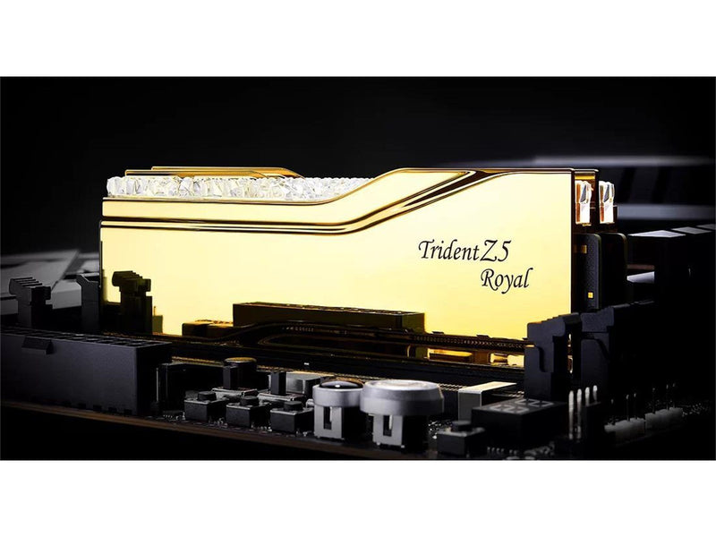 G.Skill Trident Z5 Royal DDR5-7200 - 32GB - CL34 - Dual Channel (2 pcs) - Intel XMP - Gold mit RGB