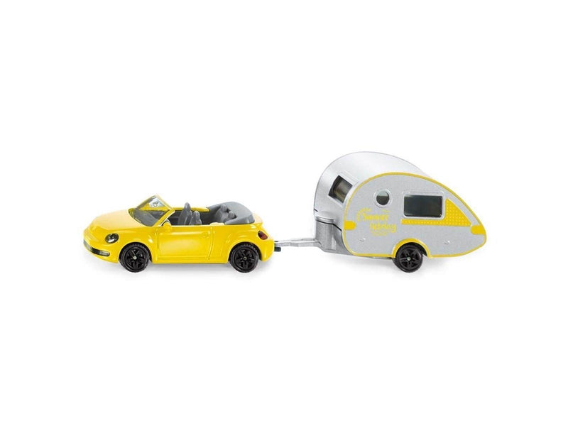 SIKU Car with Trailer Caravan 1:55