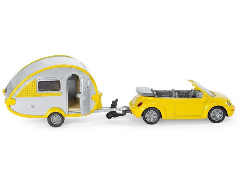 SIKU Car with Trailer Caravan 1:55