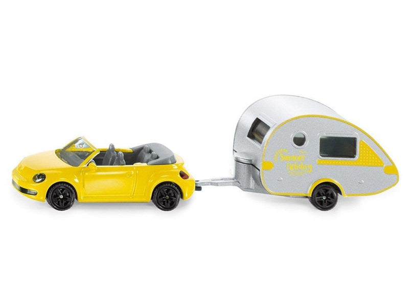 SIKU Car with Trailer Caravan 1:55