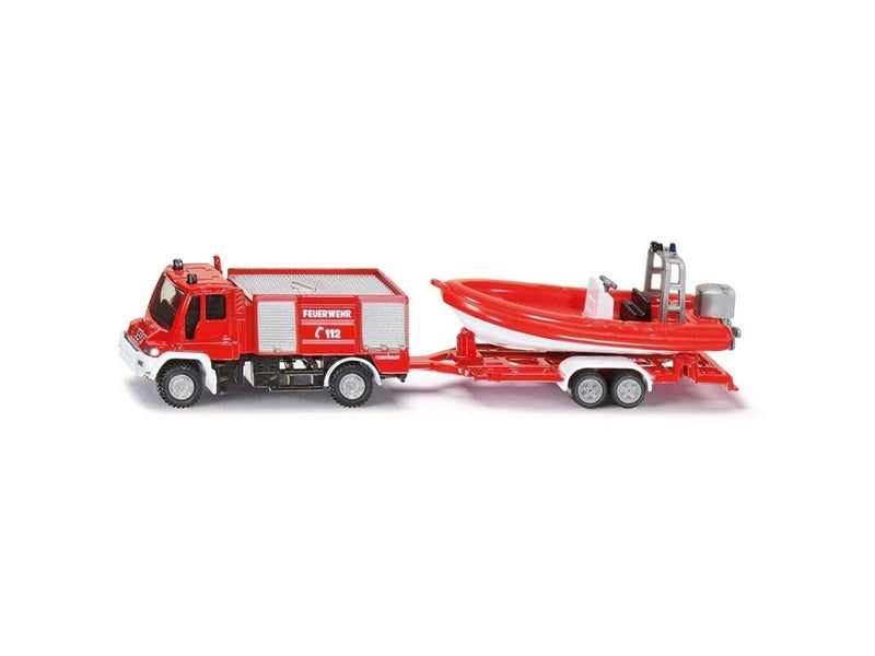 SIKU Unimog Fire Engine With Boat