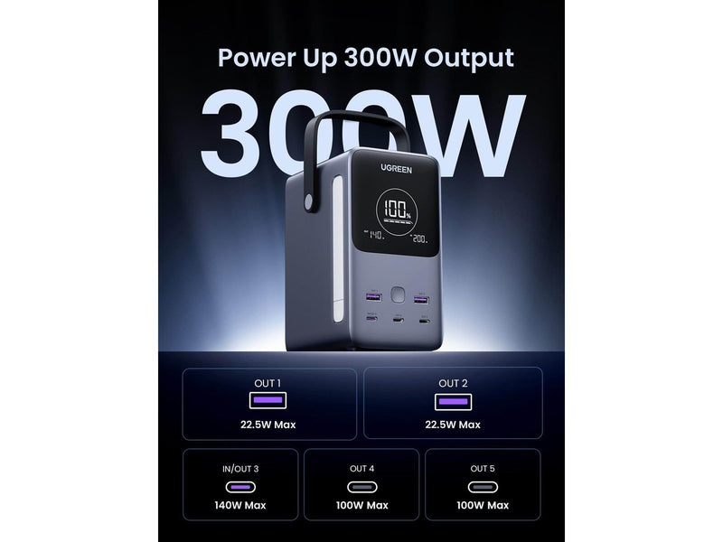 UGREEN 48000mAh 300W Fast Charging Power Bank Powerbank (Akku) - silber